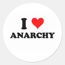 I Liebe-Anarchie Runde Sticker
