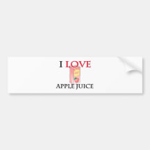 I Liebe-Apfelsaft Autosticker