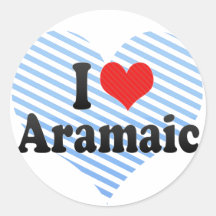 I Liebe-Aramäisch Runde Sticker