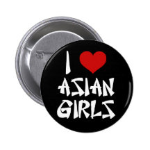 I Liebe-Asiats-Mädchen Anstecknadelbutton