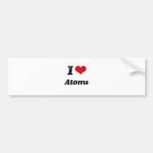 I Liebe-Atome Auto Aufkleber