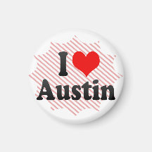 I Liebe Austin Kühlschrankmagnete