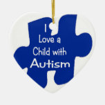 I Liebe-Autismus Ornament