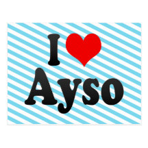 I Liebe Ayso Postkarten