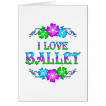 I LIEBE-BALLETT GRUßKARTE