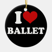 I Liebe-Ballett Weihnachtsbaum Ornament