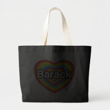 I Liebe Barack Obama: Regenbogenherz Leinentaschen