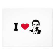 I Liebe-Barack Obama T-Shirt Einladungen