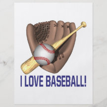 I Liebe-Baseball Vollfarbige Flyer