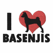I Liebe-Basenjis gesticktes Hemd (T-Shirt)