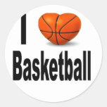 I Liebe-Basketball Aufkleber