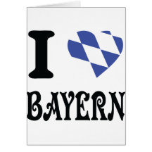 I Liebe Bayern Grußkarte
