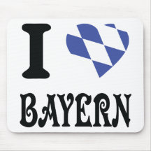 I Liebe Bayern Mousepads