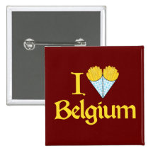 I Liebe Belgien Anstecknadelbutton