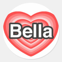 I Liebe Bella. Liebe I Sie Bella. Herz Sticker