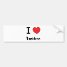 I Liebe Benidorm Autoaufkleber