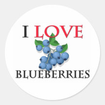 I Liebe-Blaubeeren Aufkleber