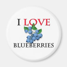 I Liebe-Blaubeeren Kühlschrankmagnet