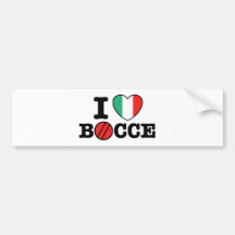 I Liebe Bocce Auto Sticker