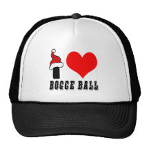 I Liebe Bocce Ball-Entwurf Retrokultkappe
