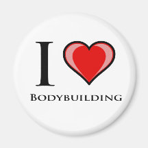 I Liebe-Bodybuilding Kühlschrankmagnet