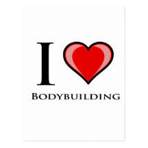 I Liebe-Bodybuilding Postkarte