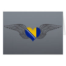 I Liebe Bosnien und Herzegowina - Flügel Karte