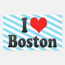 I Liebe Boston Rechteckige Sticker