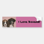 I Liebe-Boxer-Boxer-Welpenstoßaufkleber Auto Sticker