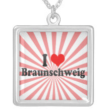 I Liebe Braunschweig, Deutschland Personalisierte Halskette