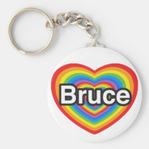 I Liebe Bruce. Liebe I Sie Bruce. Herz Schlüsselband