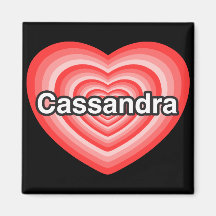 I Liebe Cassandra. Liebe I Sie Cassandra. Herz Magnete