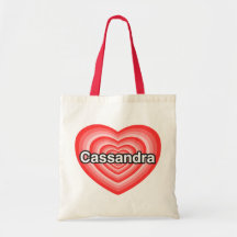 I Liebe Cassandra. Liebe I Sie Cassandra. Herz Einkaufstaschen