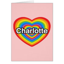 I Liebe Charlotte. Liebe I Sie Charlotte. Herz karten