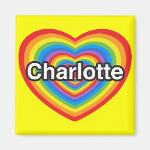 I Liebe Charlotte. Liebe I Sie Charlotte. Herz Magnete