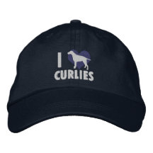 I Liebe-Curlies gestickter Hut (blau) Baseballmütze