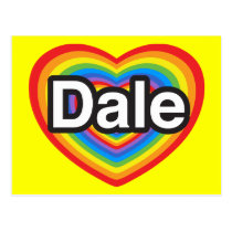 I Liebe Dale. Liebe I Sie Dale. Herz postkarten