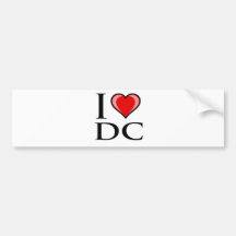 I Liebe DC - Bezirk von Kolumbien Auto Aufkleber