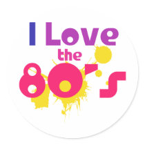 I Liebe der 80er aufkleber