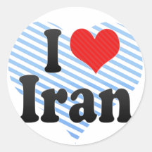 I Liebe der Iran Runde Aufkleber
