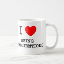 I Liebe, die gewissenhaft ist Kaffeetasse