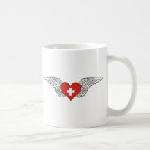 I Liebe die Schweiz - Flügel Kaffeehaferl