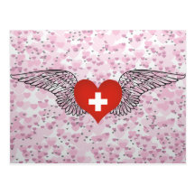 I Liebe die Schweiz - Flügel Postkarten