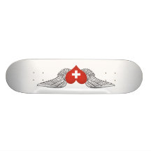I Liebe die Schweiz - Flügel Skateboarddeck