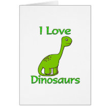 I Liebe-Dinosaurier Grußkarte