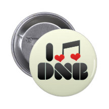 I Liebe DNB Anstecknadelbuttons