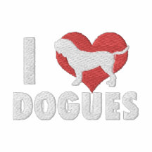 I Liebe-Dogues gesticktes langes Hülsen-T-Shirt