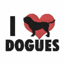I Liebe-Dogues gesticktes T-Shirt