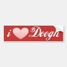 I Liebe Doogh Auto Aufkleber