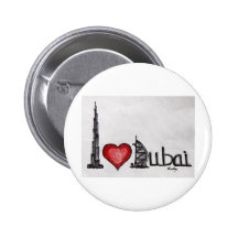I Liebe Dubai Anstecknadelbuttons